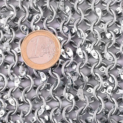 Bolsa anillas galvanizadas cota malla, 9 mm.