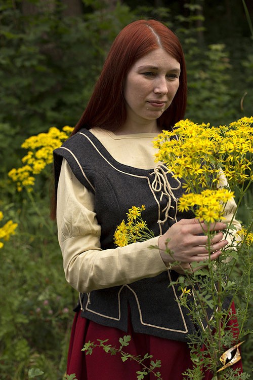 Chaleco medieval mujer cordones