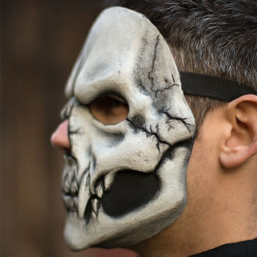 Máscara calavera blanca ajustable