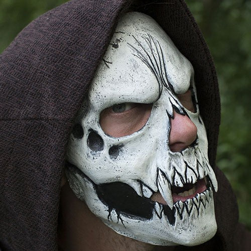 Máscara calavera blanca ajustable