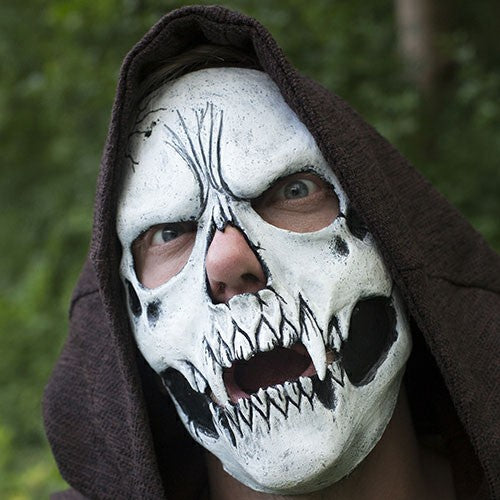 Máscara calavera blanca ajustable