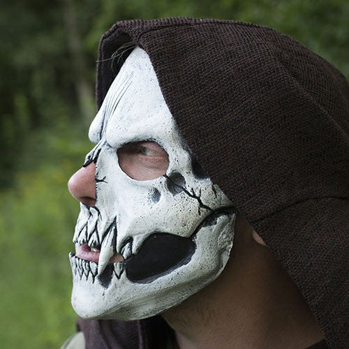 Máscara calavera blanca ajustable