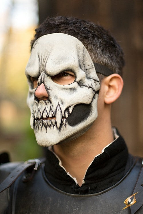 Máscara calavera blanca ajustable