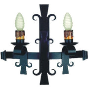 Aplique forja medieval, 2 luces