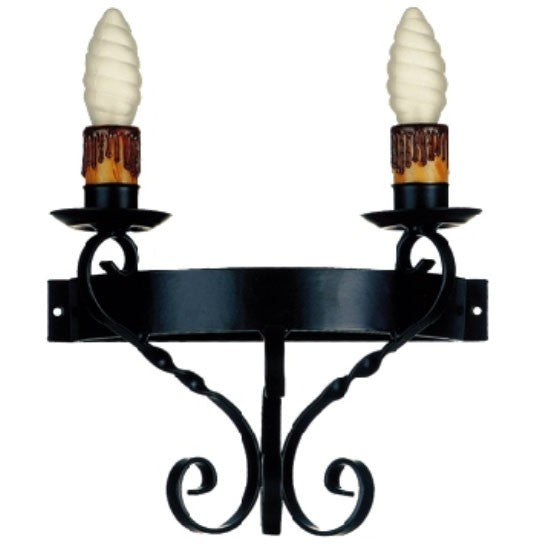Aplique vela forja, 2 luces