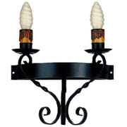 Aplique vela forja, 2 luces