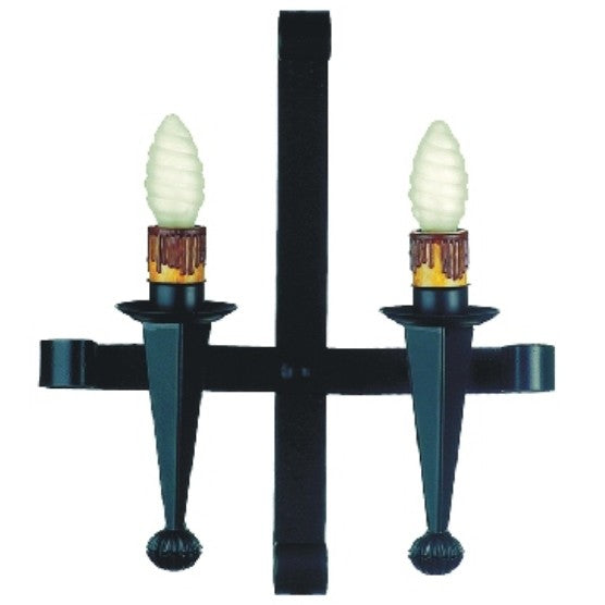Aplique velas en forja, 2 luces