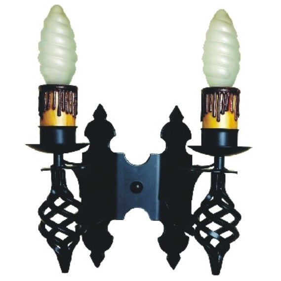 Aplique velas en forja, 2 luces