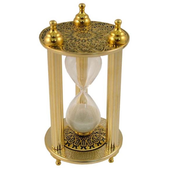 Reloj arena Damasquinado, 11 cms.