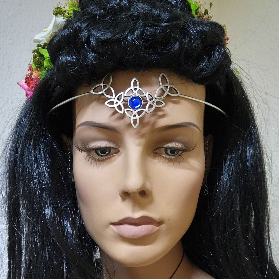 Tiara con perlas de cristal