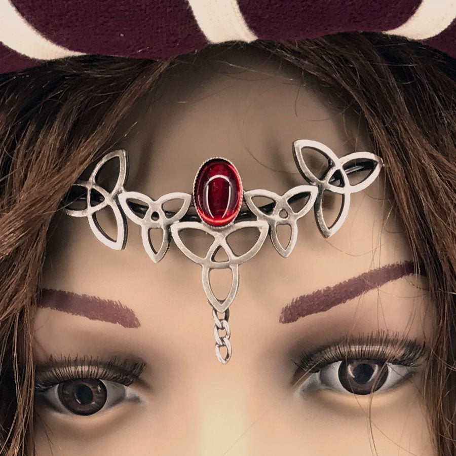 Tiara con perlas de cristal