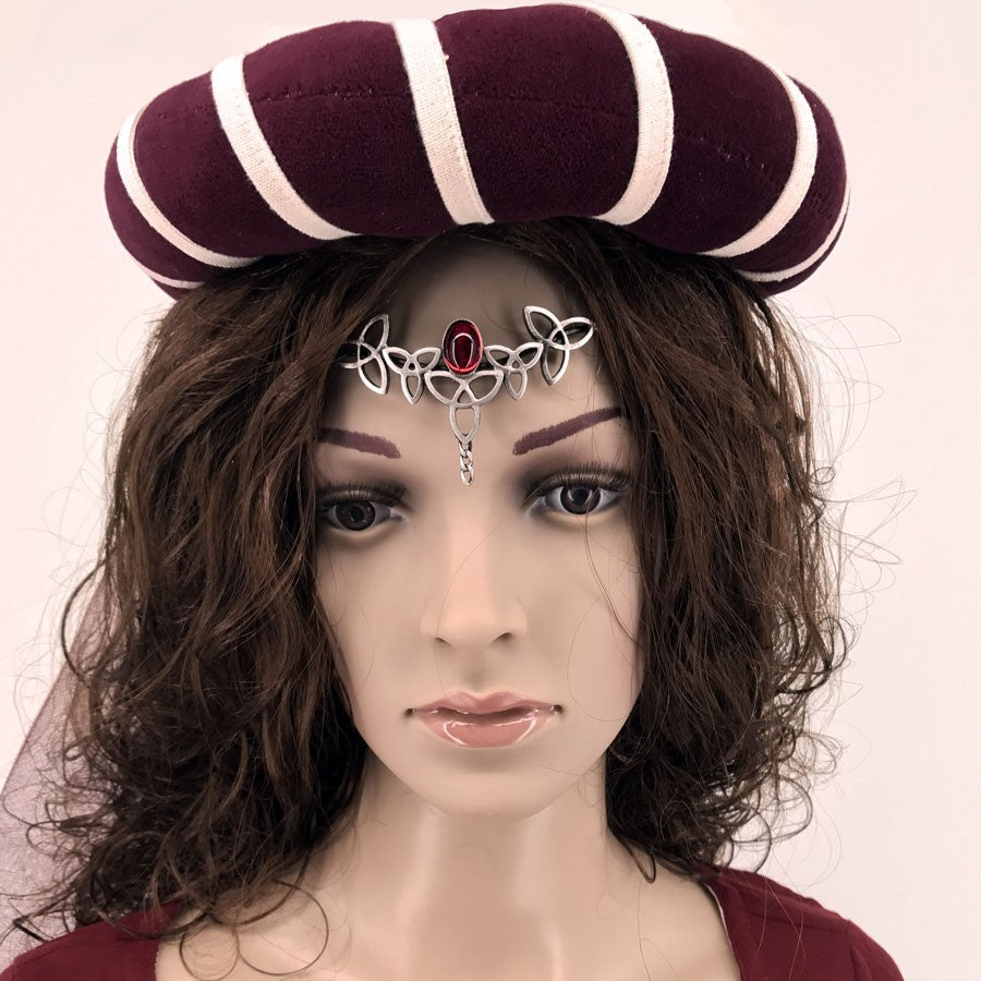 Tiara con perlas de cristal