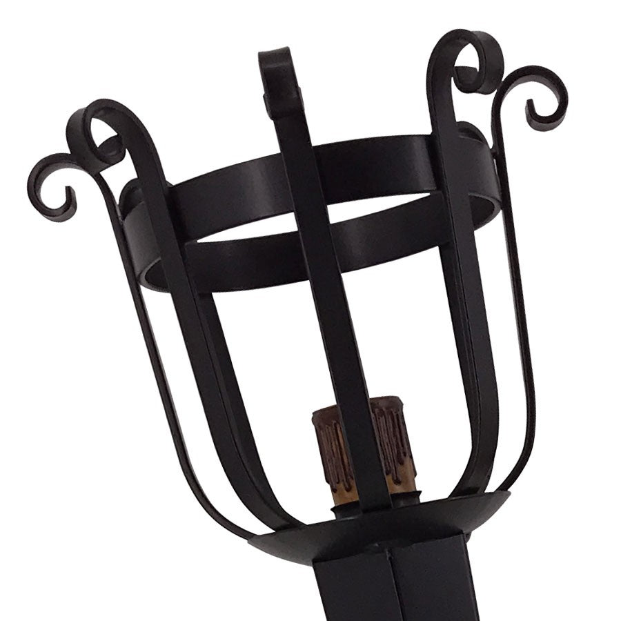 Aplique antorcha forja 1 luz (114x26 cms.)