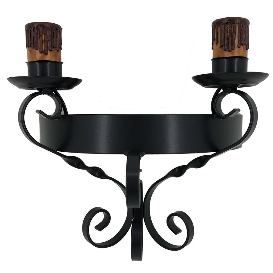 Aplique vela forja, 2 luces