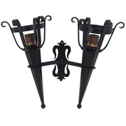 Aplique antorcha forja 2 luces (46x40 cms.)