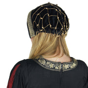 Cofia noble en terciopelo negro