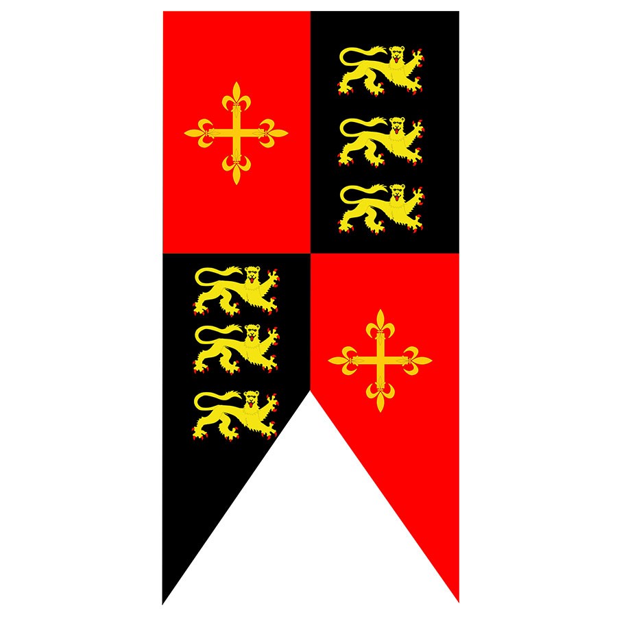 Estandarte medieval cuartelado Ricardo Corazón de León