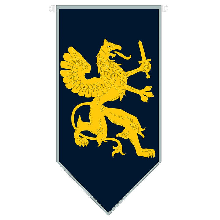 Estandarte medieval dragón con espada