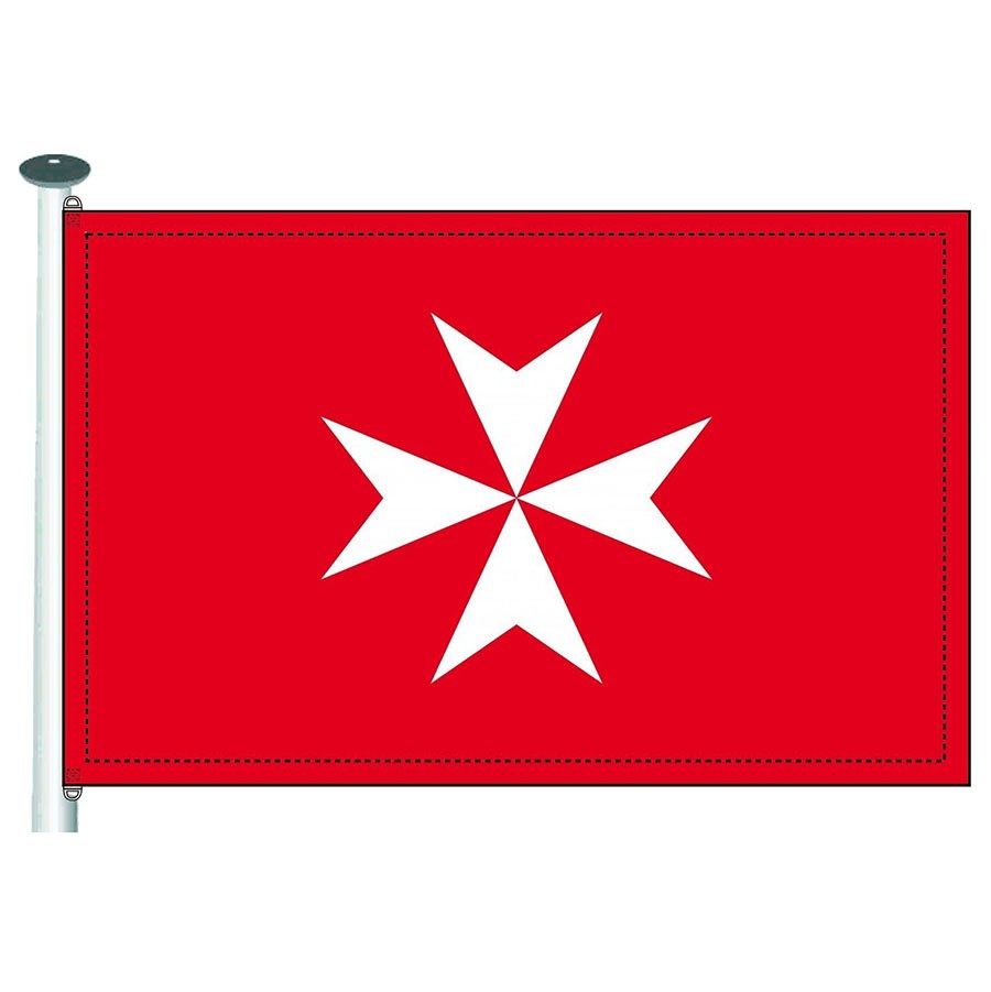 Bandera templaria Orden de Malta