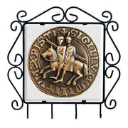 Colgador de llaves caballeros templarios en forja