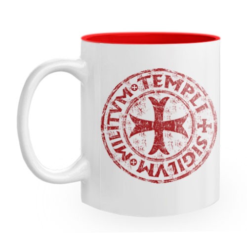 Taza de Cerámica Cruz-Sello Templarios