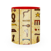 Taza Cerámica con jeroglíficos egipcios