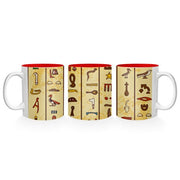 Taza Cerámica con jeroglíficos egipcios