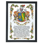 Cuadro escudo heráldico 1 apellido (32,5x42,5 cms.)