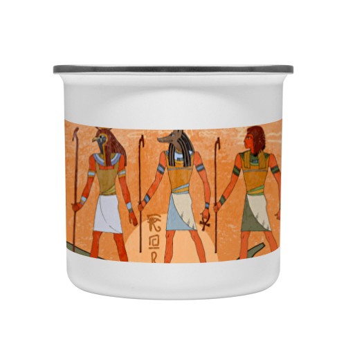 Taza latón esmaltado Vintage Egipcios
