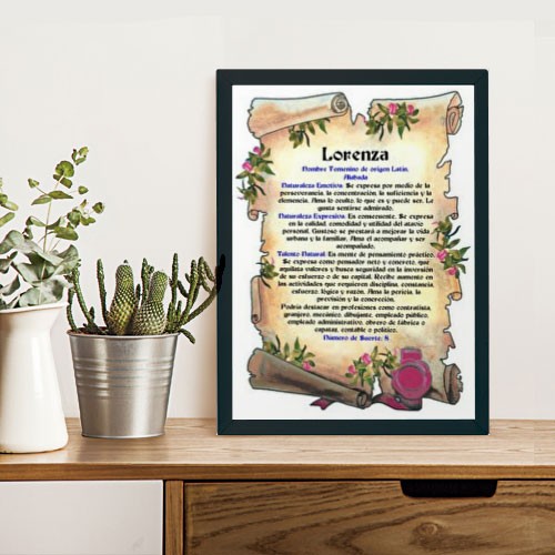 Cuadro Personalizado con tu Nombre (32,5x42,5 cms.)