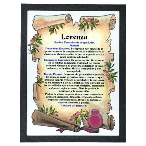 Cuadro Personalizado con tu Nombre (32,5x42,5 cms.)