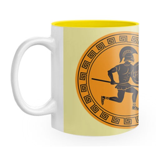 Taza Cerámica Guerreros Antigua Grecia