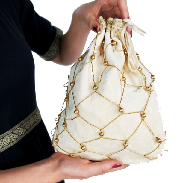 Bolso redecilla Crema mujer noble medieval