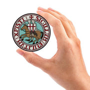 Imán Redondo Caballeros Templarios (7,4 x 7,4 cms.)