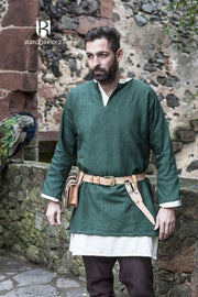 Túnica Medieval Erik verde manga larga