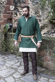 Túnica Medieval Erik verde manga larga