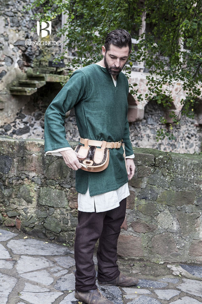 Túnica Medieval Erik verde manga larga