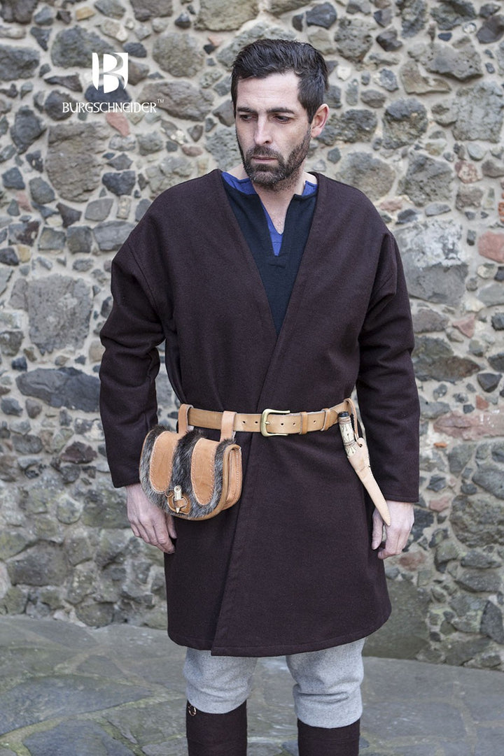 Túnica Medieval Loki marrón manga larga