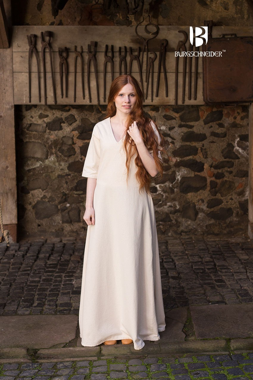 Túnica Medieval Crema Manga Corta