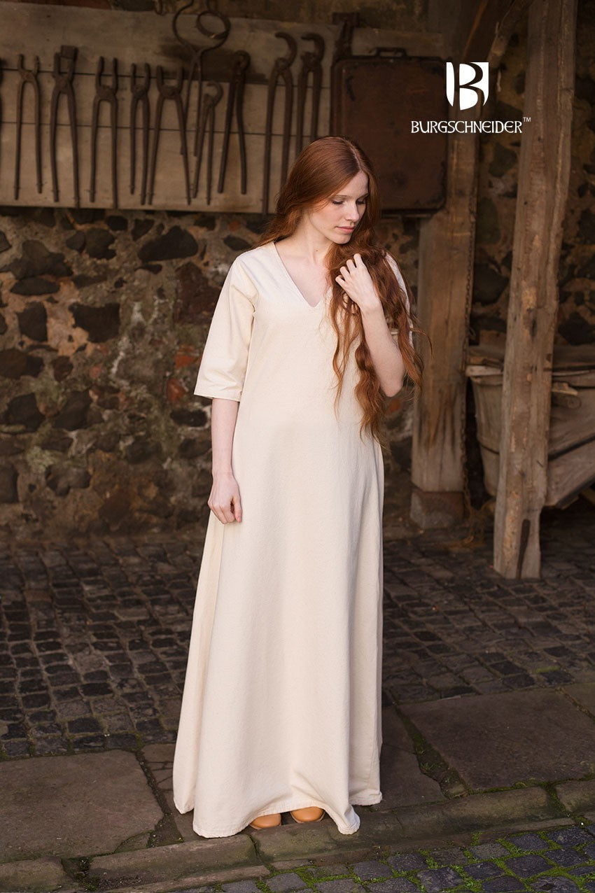 Túnica Medieval Crema Manga Corta