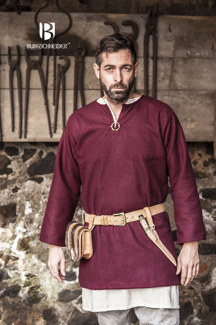 Túnica medieval Lodin, roja