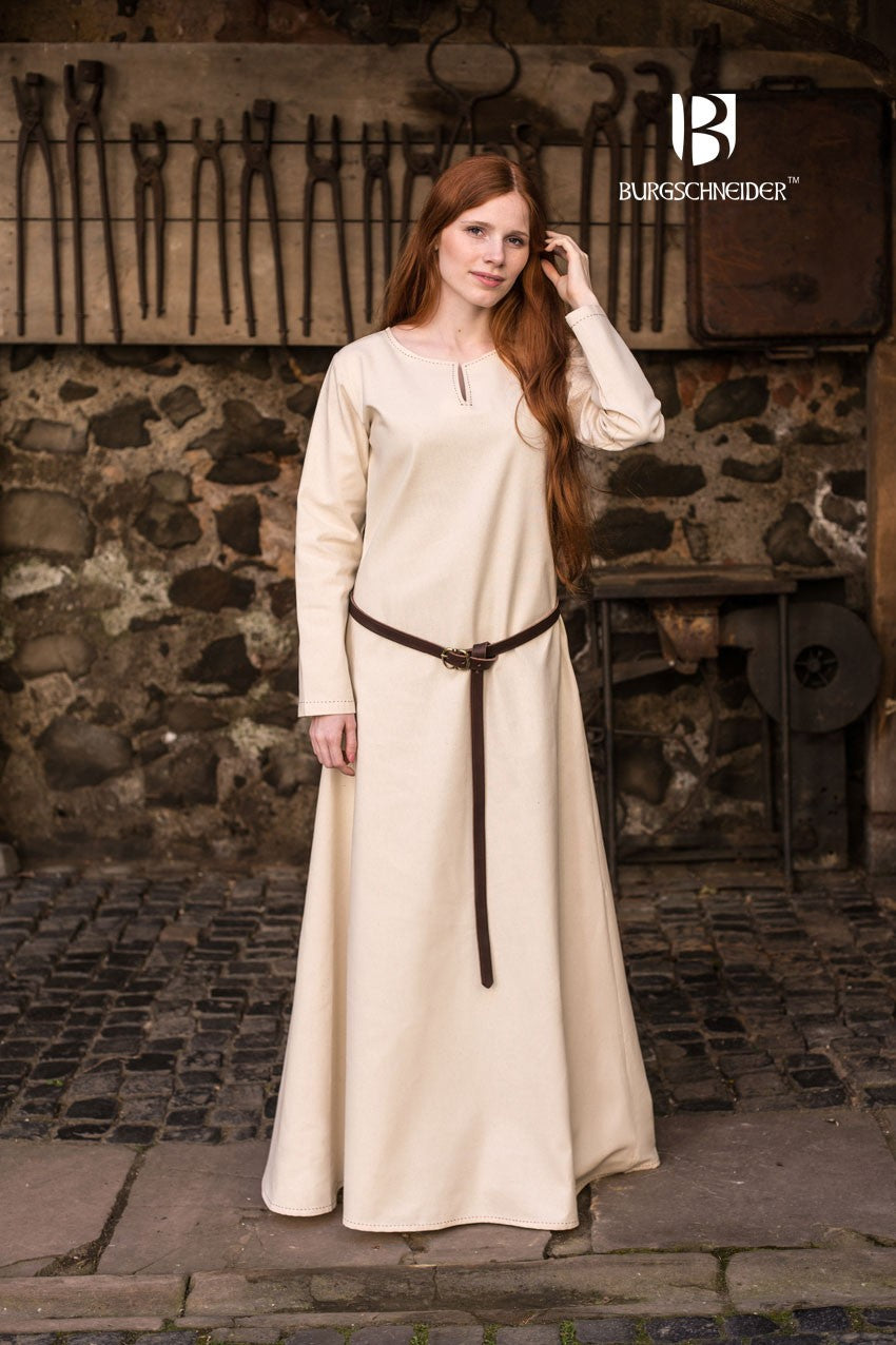 Túnica Medieval Crema Manga Larga