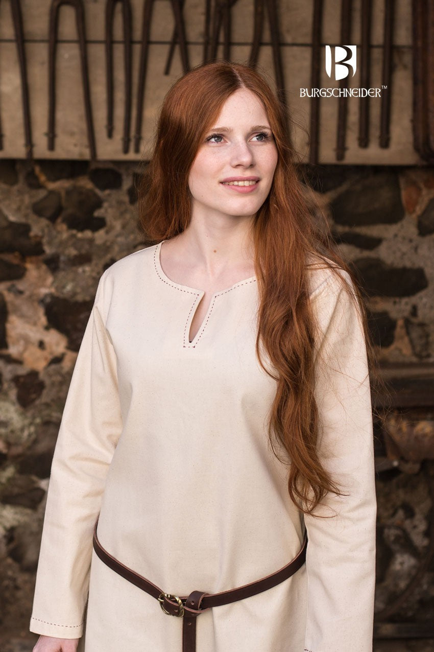 Túnica Medieval Crema Manga Larga