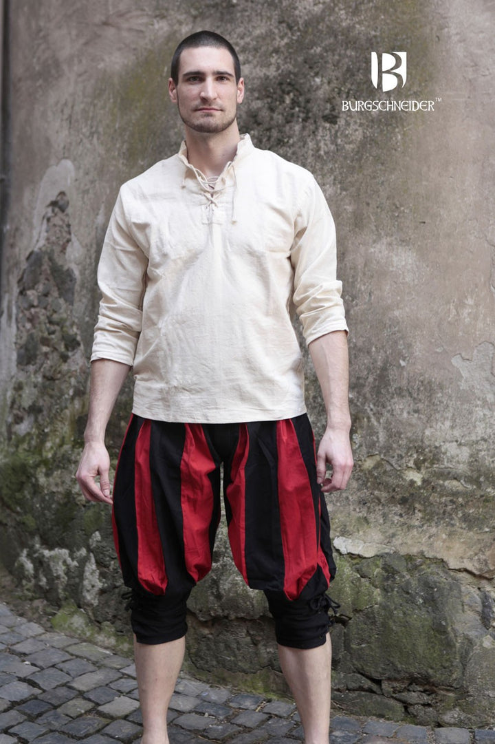Pantalones pirata Maximilian, rojo-negro