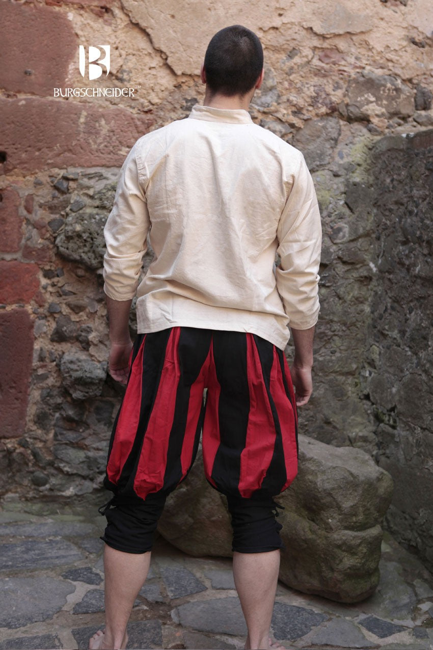 Pantalones pirata Maximilian, rojo-negro