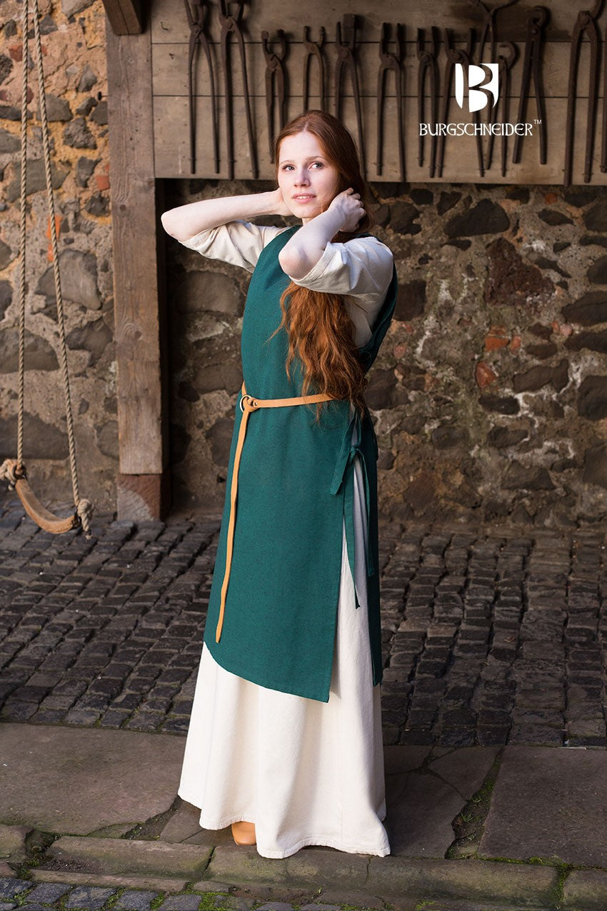 Sobrevesta Medieval Mujer Vikinga Haithabu Verde