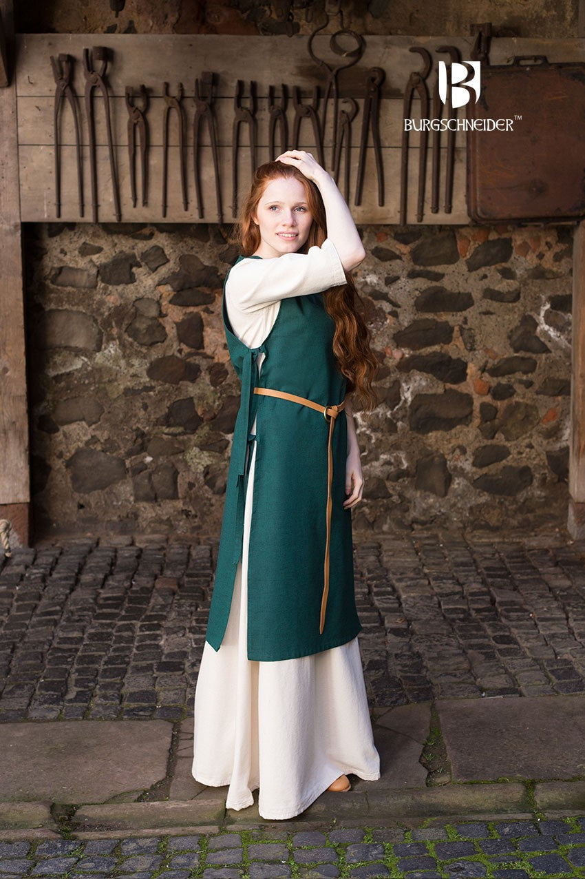 Sobrevesta Medieval Mujer Vikinga Haithabu Verde