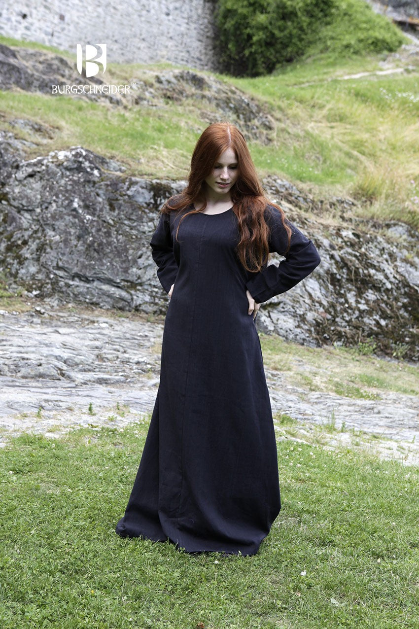 Túnica medieval Freya, negro