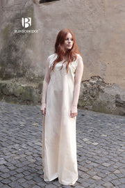 Túnica medieval sin mangas Aveline, crema