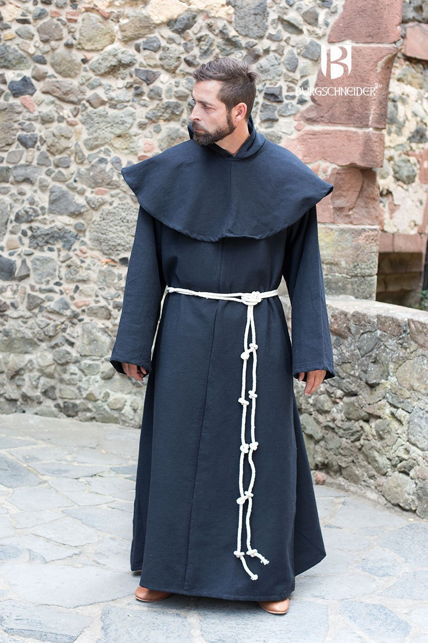 Traje de Monje medieval Benediktus, negro